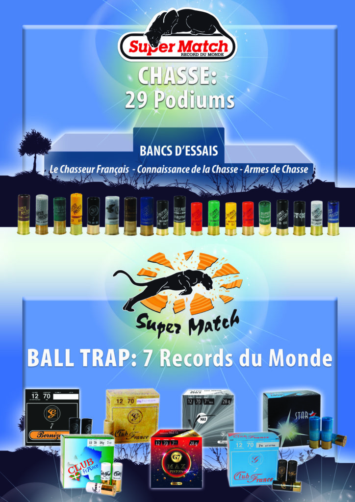 Records et podiums remportés avec les cartouches Super Match
